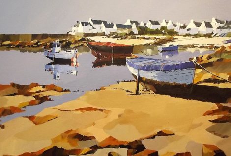 Lesconil - acrylique sur contrecollé - 62 x 56 cm - © Henri Belbéoc'h